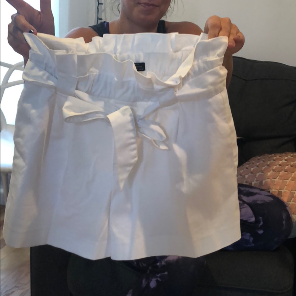 Zara high waisted white shorts